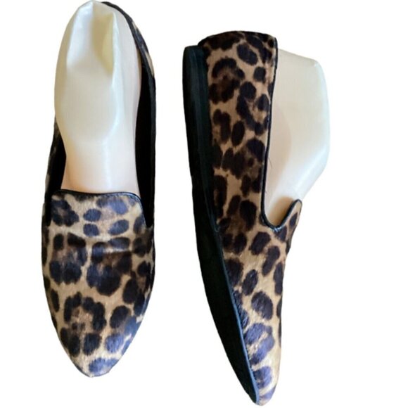 Nine West Haydyn Animal Leopard Print Almond Toe Flats 8.5M #122Q - Picture 4 of 8